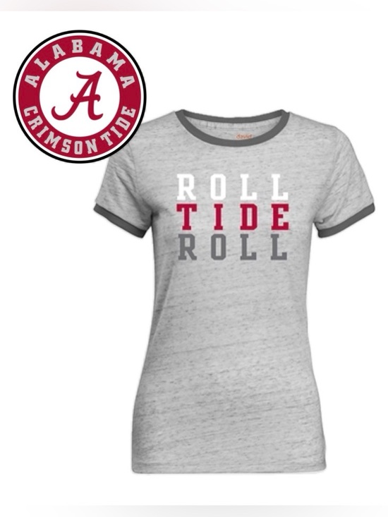 camp david Tops - NWT [Camp David] Alabama Crimson Tide NCAA Roll Tide Short-Sleeve Shirt Womens L